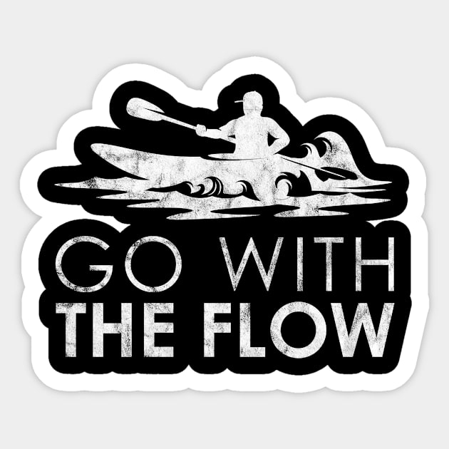 go with the flow Sticker by CurlyDesigns